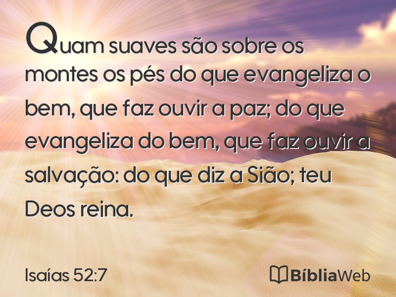 Isaías 52:7 em imagem para compartilhar