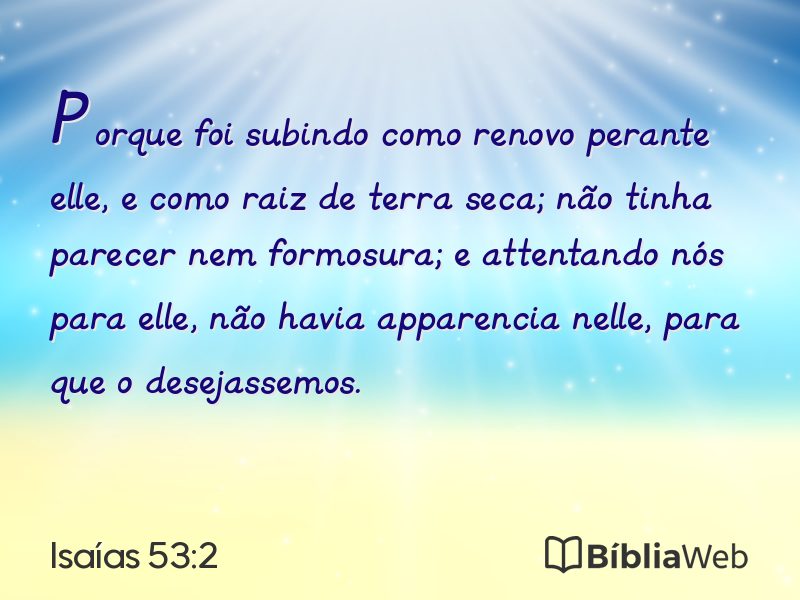 Isaías 53:2 em imagem para compartilhar