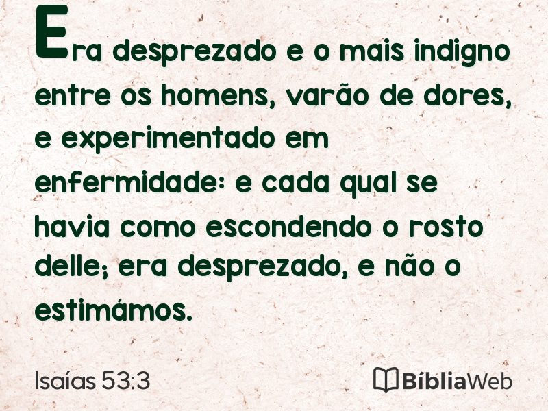 Isaías 53:3 em imagem para compartilhar