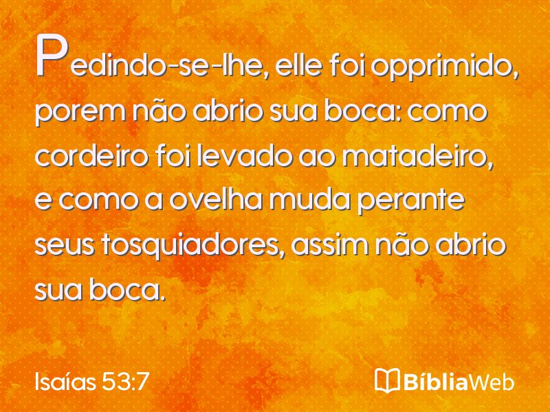 Isaías 53:7 em imagem para compartilhar