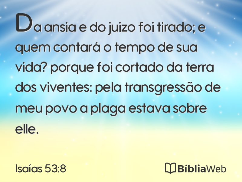 Isaías 53:8 em imagem para compartilhar