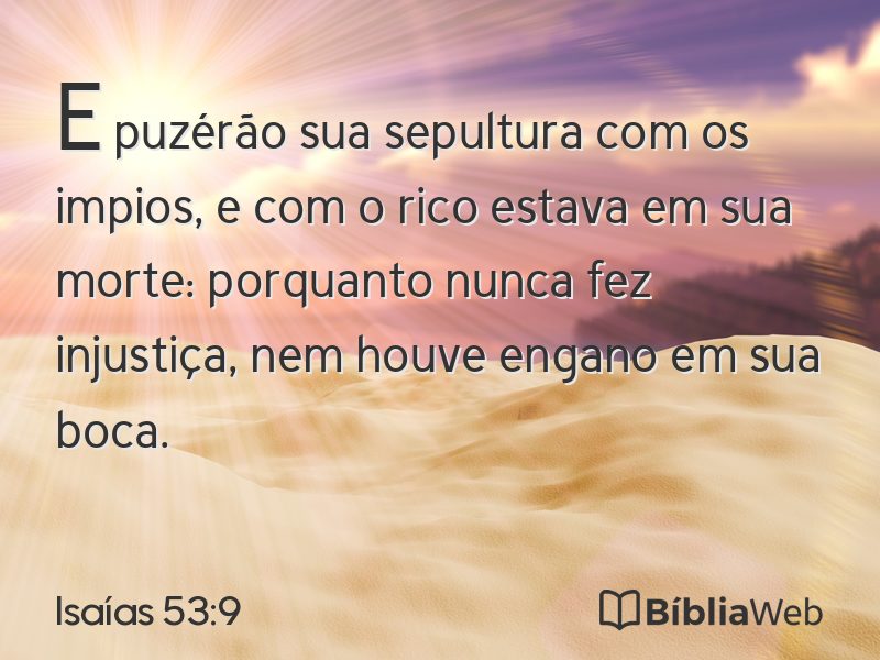 Isaías 53:9 em imagem para compartilhar