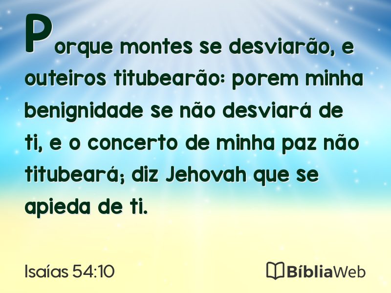 Isaías 54:10 em imagem para compartilhar