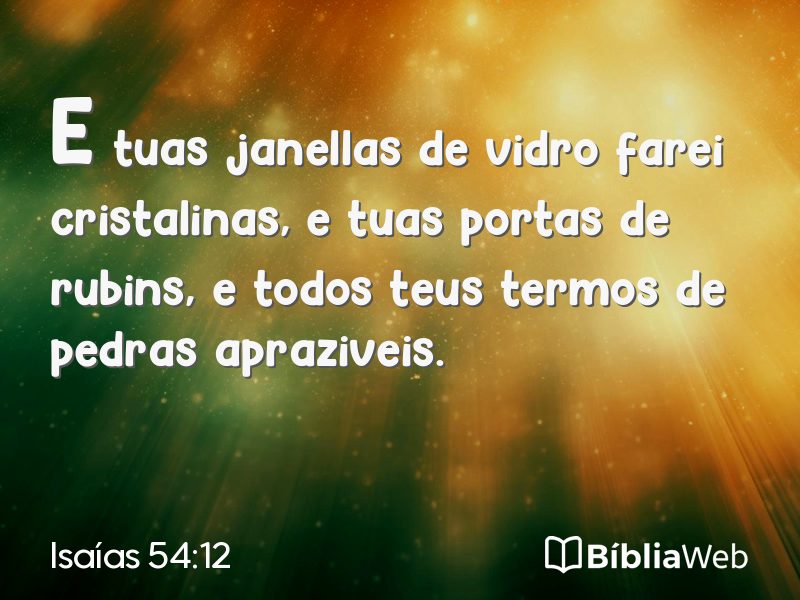 Isaías 54:12 em imagem para compartilhar
