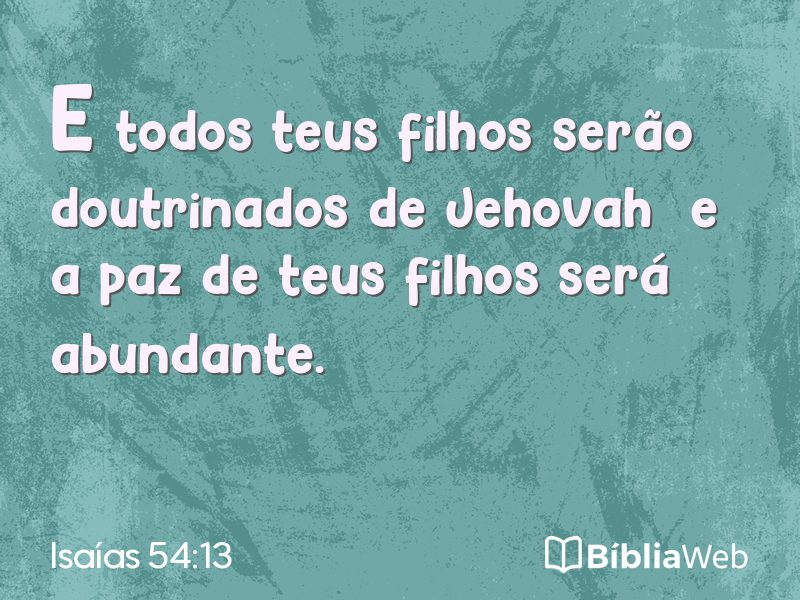 Isaías 54:13 em imagem para compartilhar