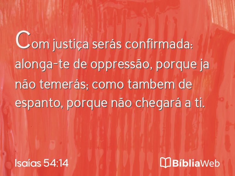 Isaías 54:14 em imagem para compartilhar