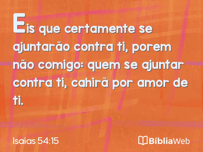 Isaías 54:15 em imagem para compartilhar