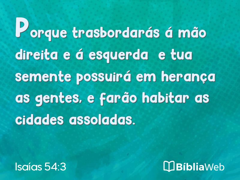 Isaías 54:3 em imagem para compartilhar