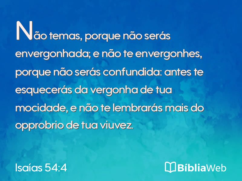 Isaías 54:4 em imagem para compartilhar