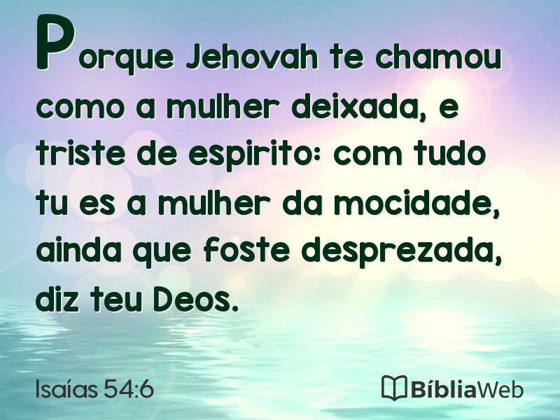 Isaías 54:6 em imagem para compartilhar