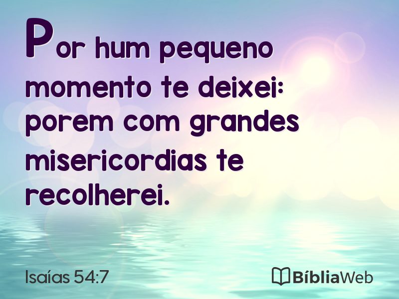 Isaías 54:7 em imagem para compartilhar