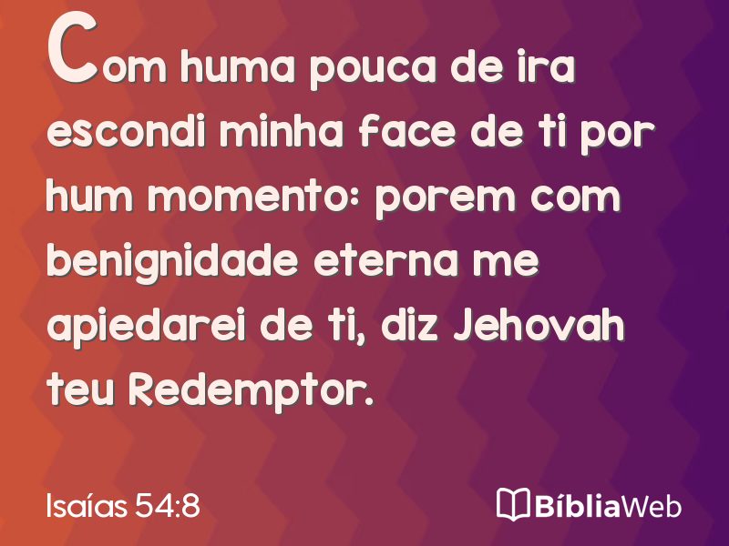 Isaías 54:8 em imagem para compartilhar