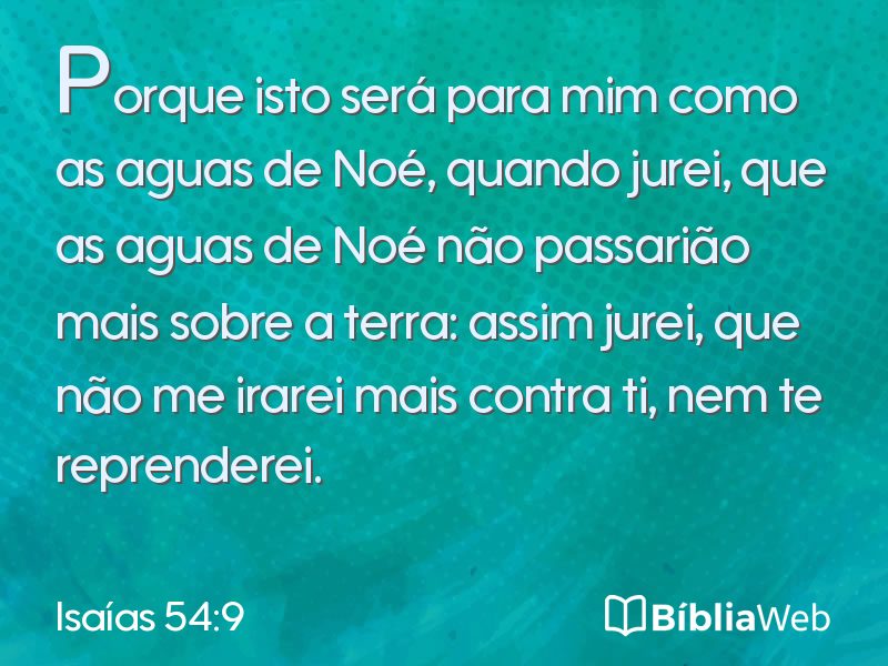 Isaías 54:9 em imagem para compartilhar