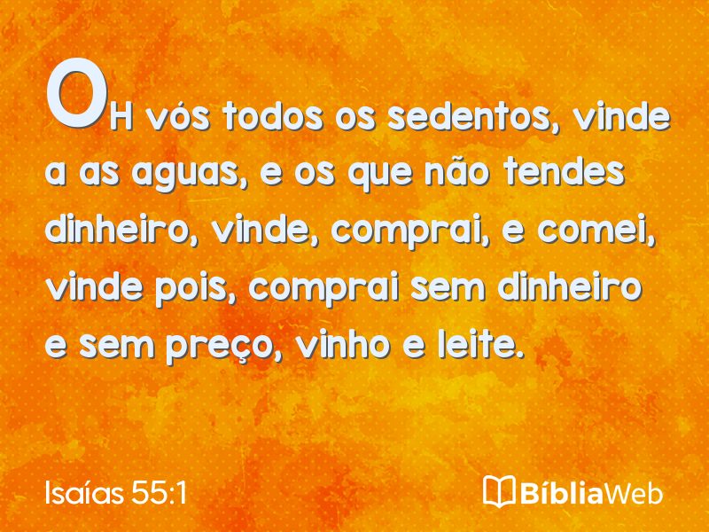 Isaías 55:1 em imagem para compartilhar