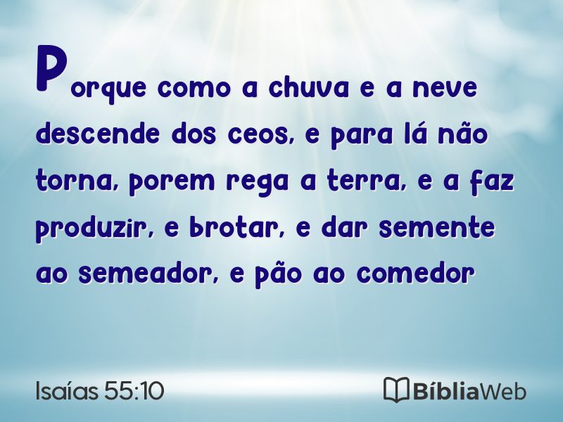 Isaías 55:10 em imagem para compartilhar
