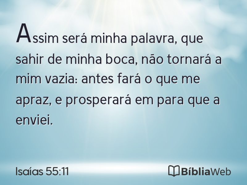 Isaías 55:11 em imagem para compartilhar