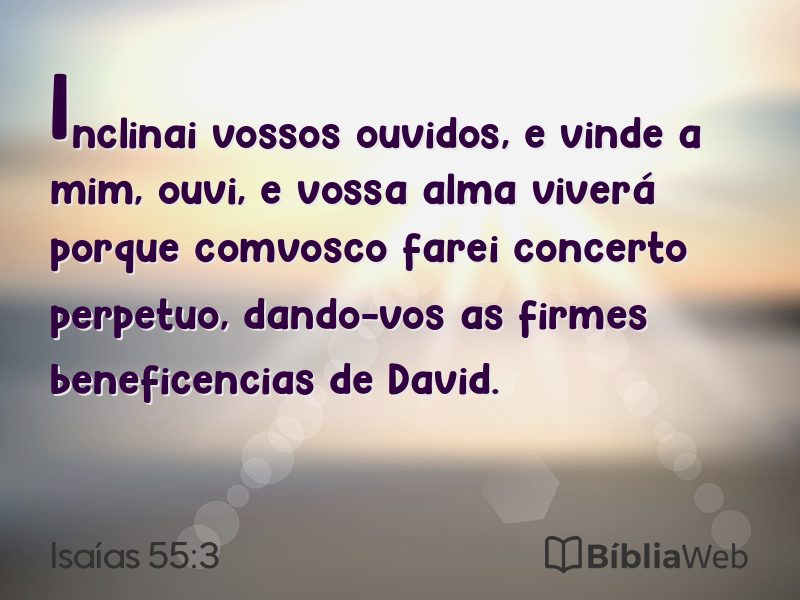 Isaías 55:3 em imagem para compartilhar