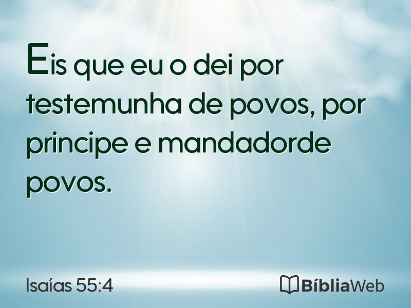 Isaías 55:4 em imagem para compartilhar