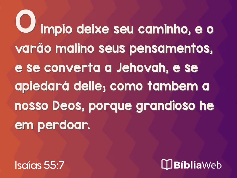 Isaías 55:7 em imagem para compartilhar