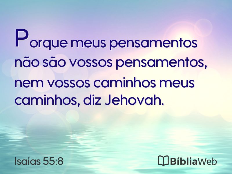 Isaías 55:8 em imagem para compartilhar
