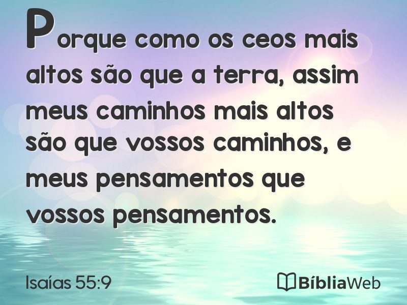 Isaías 55:9 em imagem para compartilhar