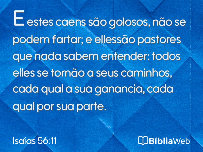 Isaías 56:11 em imagem para compartilhar