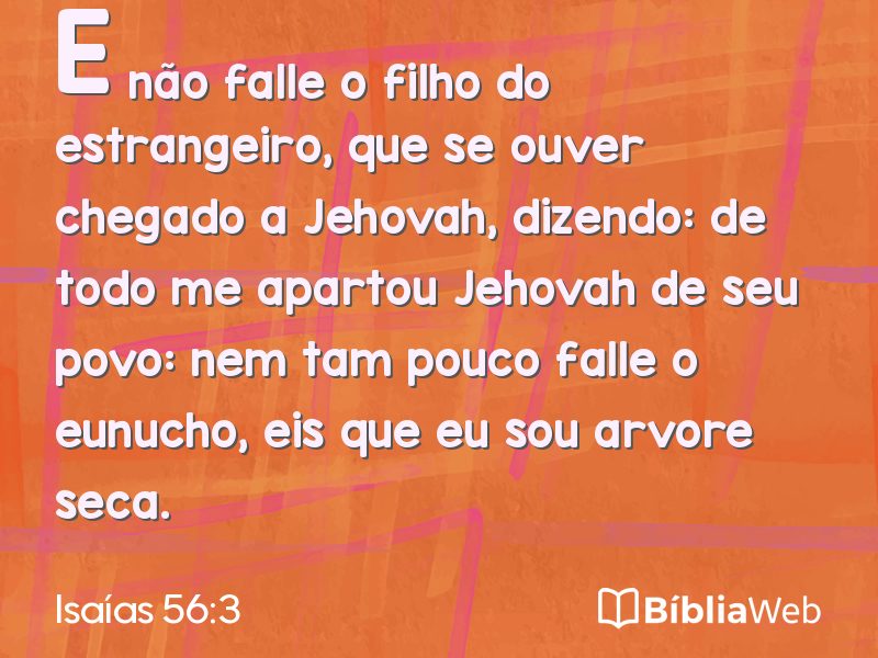 Isaías 56:3 em imagem para compartilhar