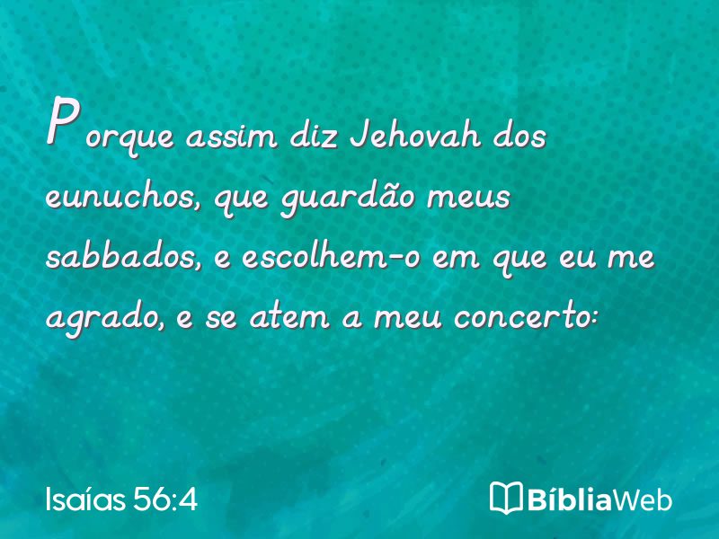 Isaías 56:4 em imagem para compartilhar