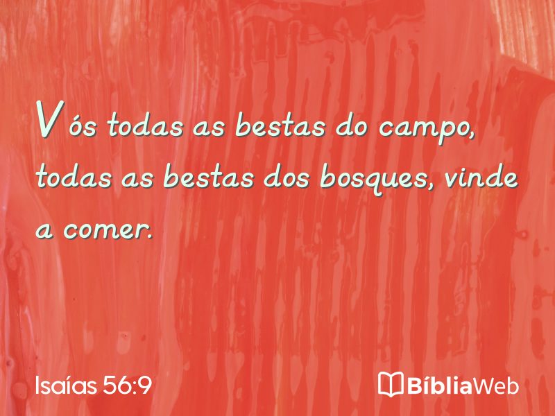 Isaías 56:9 em imagem para compartilhar