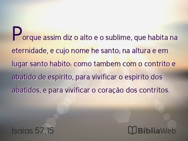 Isaías 57:15 em imagem para compartilhar