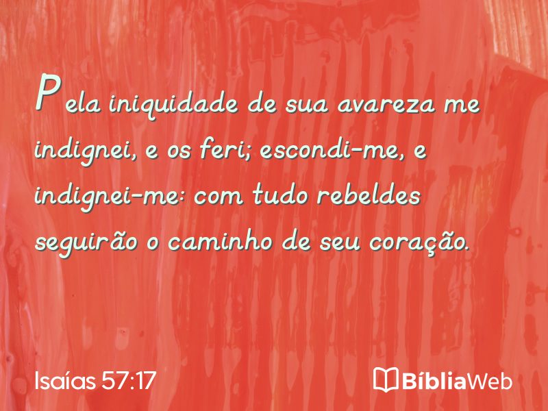 Isaías 57:17 em imagem para compartilhar