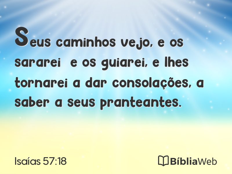Isaías 57:18 em imagem para compartilhar