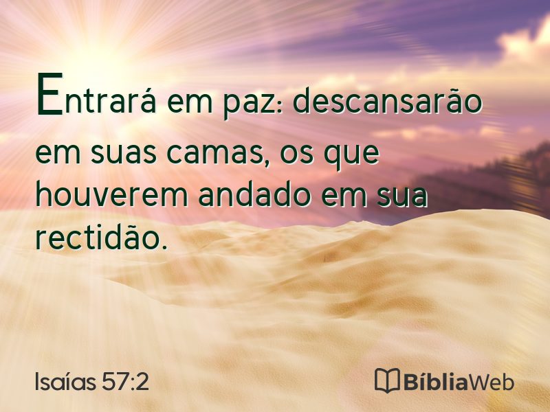 Isaías 57:2 em imagem para compartilhar