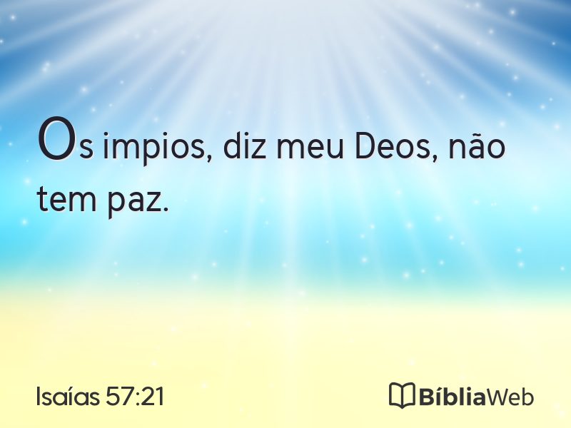 Isaías 57:21 em imagem para compartilhar