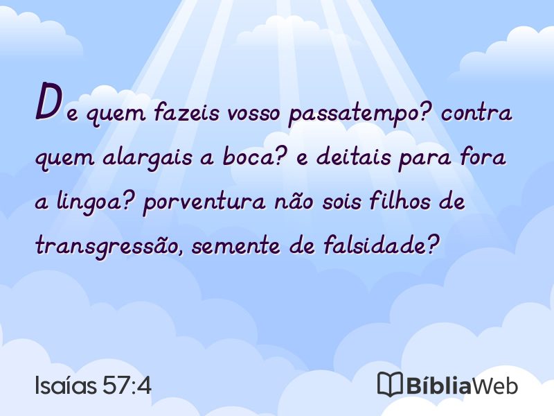 Isaías 57:4 em imagem para compartilhar
