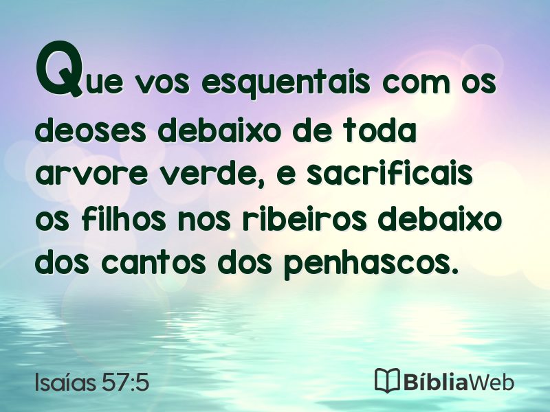 Isaías 57:5 em imagem para compartilhar