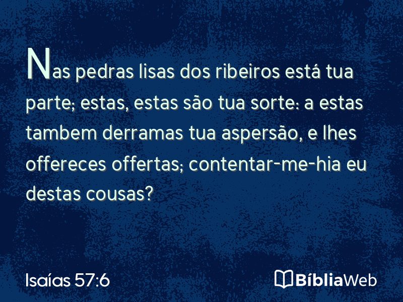 Isaías 57:6 em imagem para compartilhar