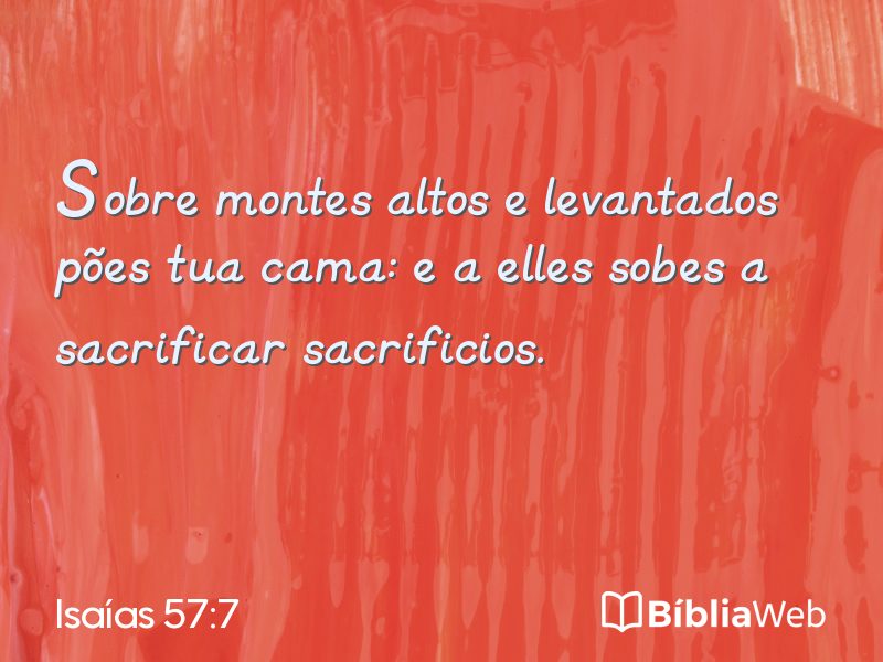 Isaías 57:7 em imagem para compartilhar
