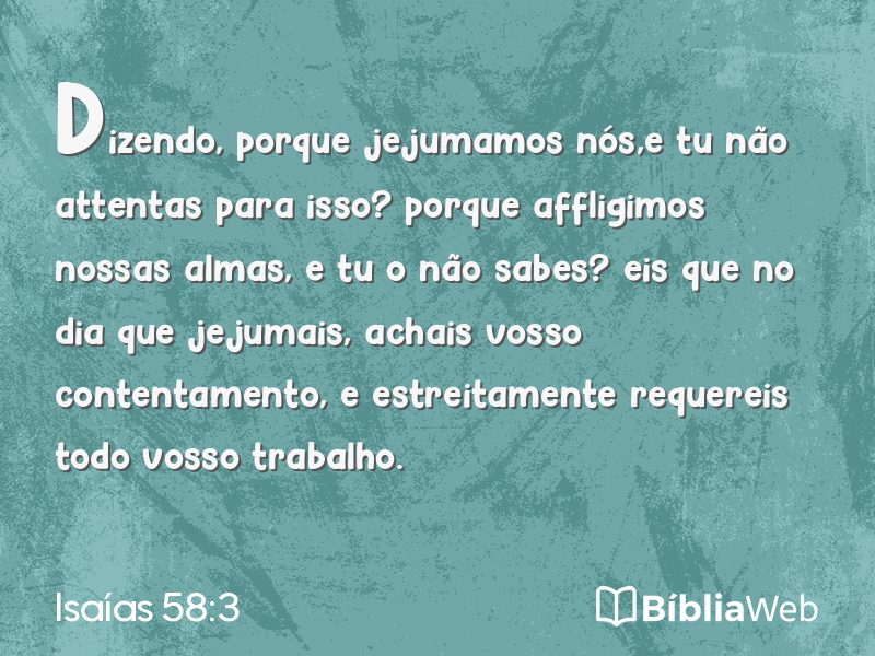Isaías 58:3 em imagem para compartilhar