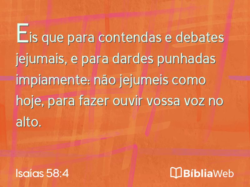 Isaías 58:4 em imagem para compartilhar