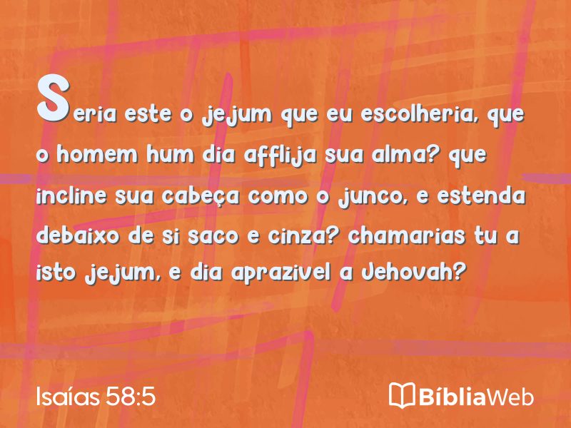 Isaías 58:5 em imagem para compartilhar