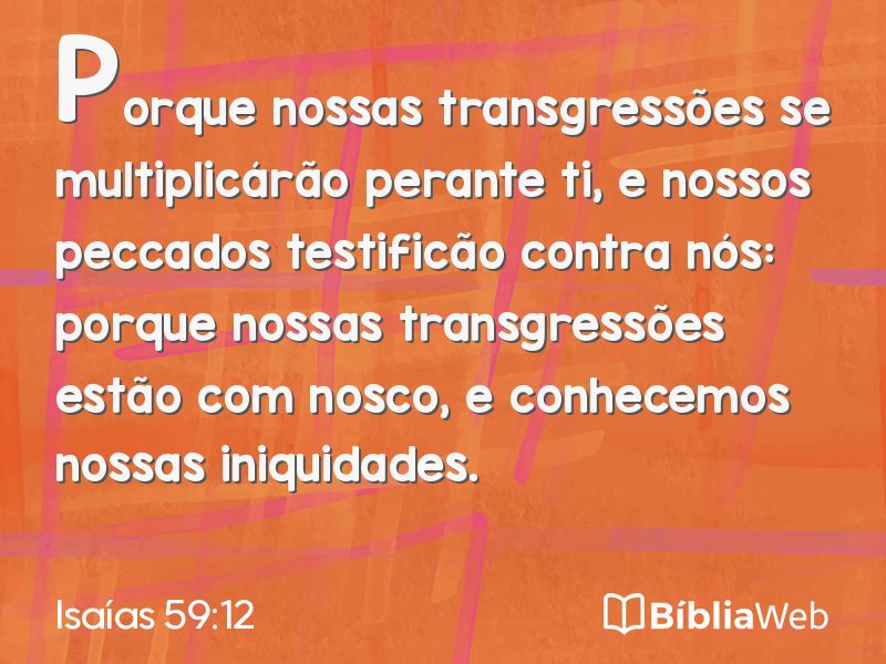 Isaías 59:12 em imagem para compartilhar