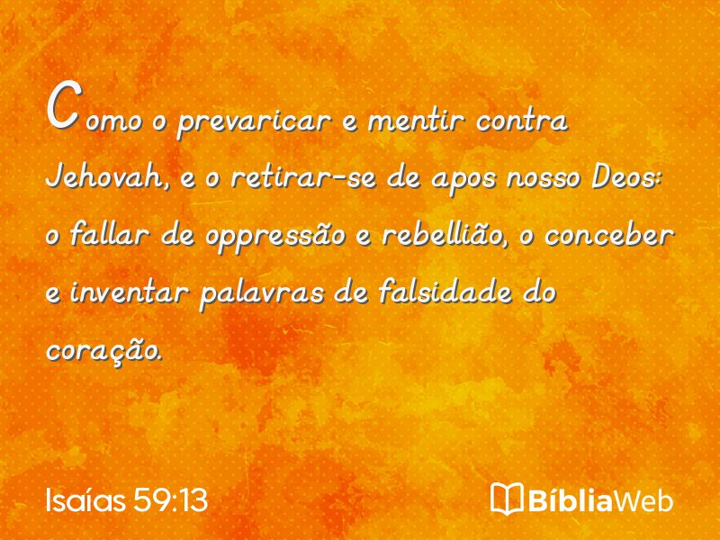 Isaías 59:13 em imagem para compartilhar