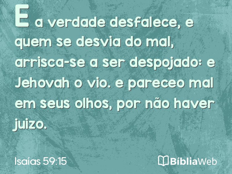 Isaías 59:15 em imagem para compartilhar
