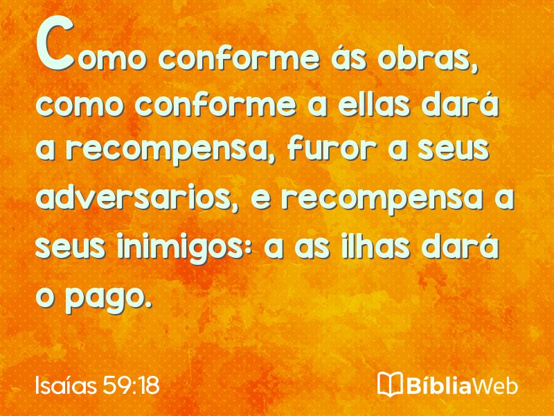 Isaías 59:18 em imagem para compartilhar