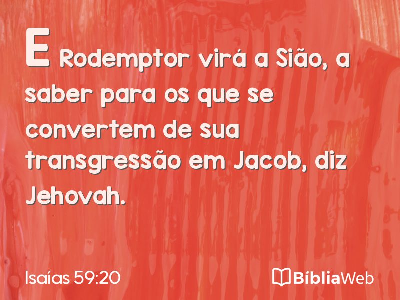 Isaías 59:20 em imagem para compartilhar
