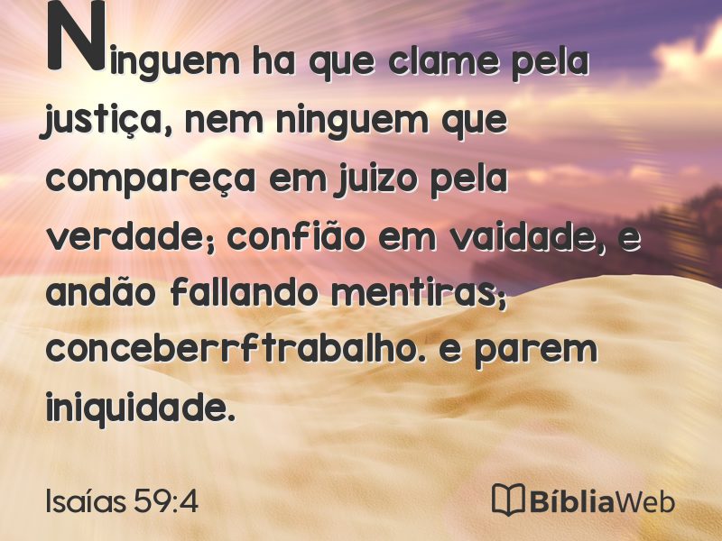 Isaías 59:4 em imagem para compartilhar
