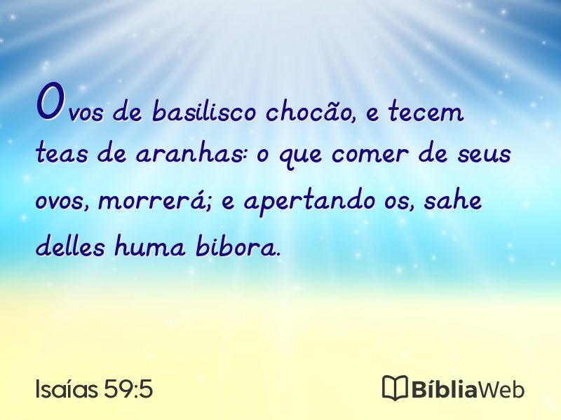 Isaías 59:5 em imagem para compartilhar