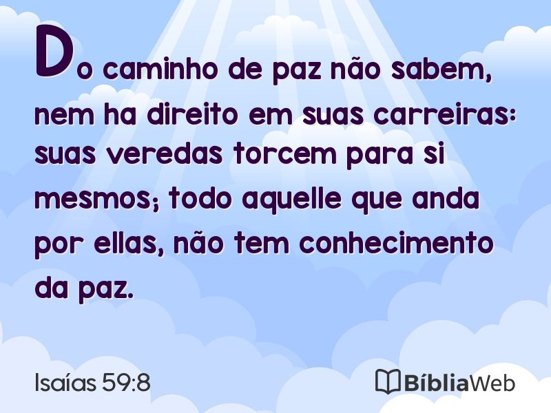 Isaías 59:8 em imagem para compartilhar