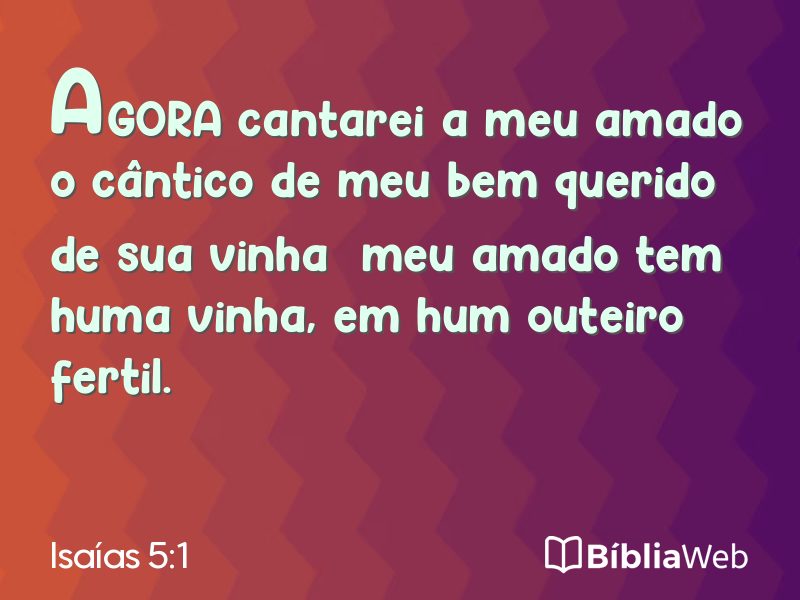 Isaías 5:1 em imagem para compartilhar